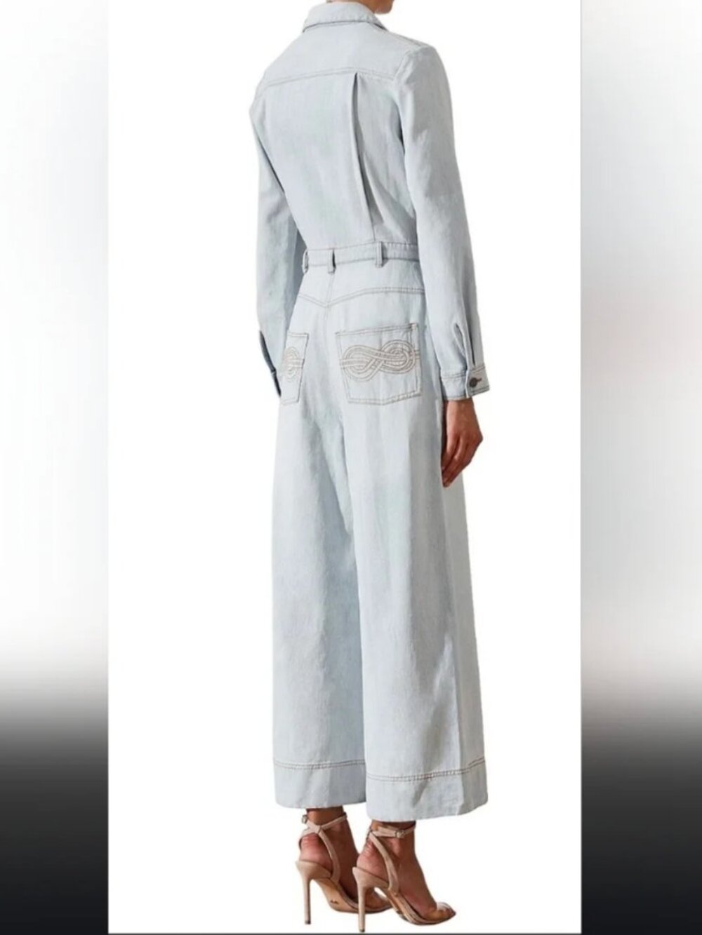 Shona Joy Light Wash Denim Jumpsuit - Picture 2 of 7